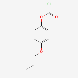 molecular formula C10H11ClO3 B13701095 4-Propoxyphenyl Chloroformate 