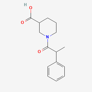 1-(2-Phenylpropanoyl)piperidine-3-carboxylic acid