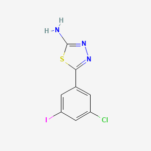 molecular formula C8H5ClIN3S B13701146 2-Amino-5-(3-chloro-5-iodophenyl)-1,3,4-thiadiazole 