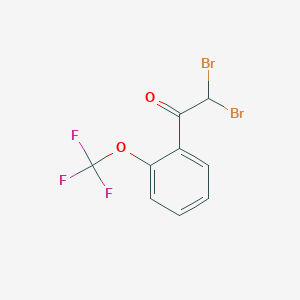 2,2-dibromo-1-[2-(trifluoromethoxy)phenyl]ethanone