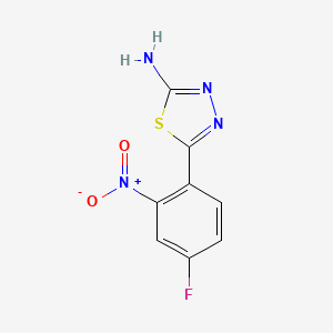 5-(4-Fluoro-2-nitrophenyl)-1,3,4-thiadiazol-2-amine