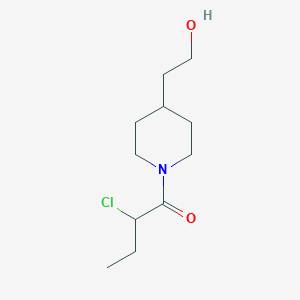 molecular formula C11H20ClNO2 B1370120 2-Chloro-1-(4-(2-hydroxyethyl)piperidin-1-yl)butan-1-one 