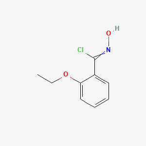 molecular formula C9H10ClNO2 B13701209 2-Ethoxy-N-hydroxybenzimidoyl Chloride 