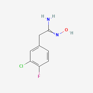 2-(3-chloro-4-fluorophenyl)-N'-hydroxyethanimidamide