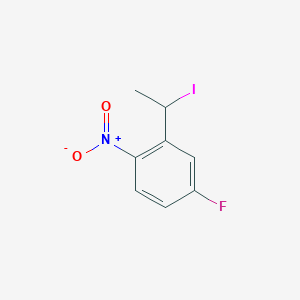 molecular formula C8H7FINO2 B13701237 4-Fluoro-2-(1-iodoethyl)-1-nitrobenzene 