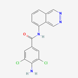 molecular formula C15H10Cl2N4O B13701265 4-amino-3,5-dichloro-N-(phthalazin-5-yl)benzamide 