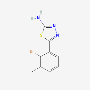 molecular formula C9H8BrN3S B13701268 2-Amino-5-(2-bromo-3-methylphenyl)-1,3,4-thiadiazole 