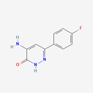 molecular formula C10H8FN3O B1370127 5-amino-3-(4-fluorophenyl)-1H-pyridazin-6-one 