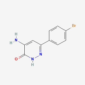 molecular formula C10H8BrN3O B1370128 4-Amino-6-(4-bromophenyl)pyridazin-3-ol 
