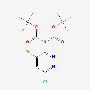 N,N-Bis(boc)-3-amino-4-bromo-6-chloropyridazine