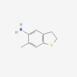 molecular formula C9H11NS B13701339 6-Methyl-2,3-dihydrobenzo[b]thiophen-5-amine 