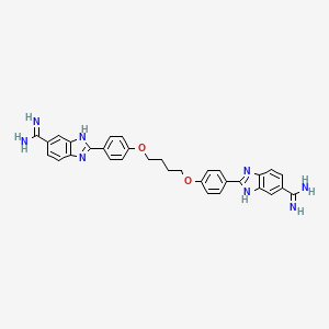 2-[4-[4-[4-(6-carbamimidoyl-1H-benzimidazol-2-yl)phenoxy]butoxy]phenyl]-3H-benzimidazole-5-carboximidamide