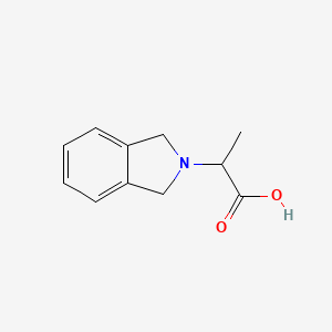 molecular formula C11H13NO2 B1370136 2-(2,3-dihydro-1H-isoindol-2-yl)propanoic acid 