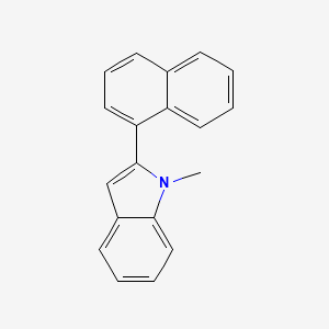 molecular formula C19H15N B13701380 1-Methyl-2-(1-naphthyl)indole 