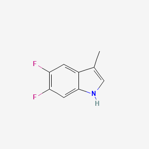 molecular formula C9H7F2N B13701423 5,6-Difluoro-3-methylindole 