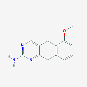 molecular formula C13H13N3O B13701442 2-Amino-6-methoxy-5,10-dihydrobenzo[g]quinazoline 