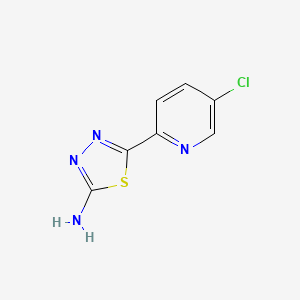 molecular formula C7H5ClN4S B13701489 2-Amino-5-(5-chloro-2-pyridyl)-1,3,4-thiadiazole 