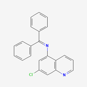 molecular formula C22H15ClN2 B13701510 7-Chloro-N-(diphenylmethylene)quinolin-5-amine 