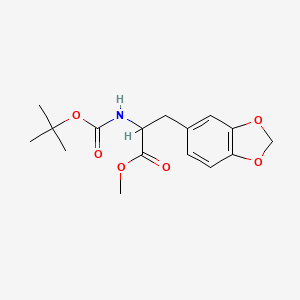 molecular formula C16H21NO6 B13701531 Methyl (S)-3-(Benzo[d][1,3]dioxol-5-yl)-2-(Boc-amino)propanoate 