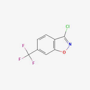 molecular formula C8H3ClF3NO B13701536 3-Chloro-6-(trifluoromethyl)benzisoxazole 