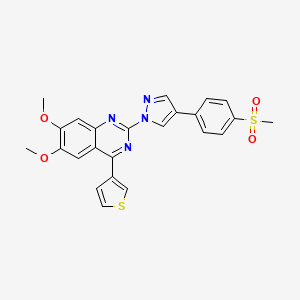 6,7-Dimethoxy-2-[4-[4-(methylsulfonyl)phenyl]-1-pyrazolyl]-4-(3-thienyl)quinazoline