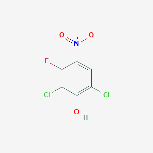 molecular formula C6H2Cl2FNO3 B13701678 2,6-Dichloro-3-fluoro-4-nitrophenol 