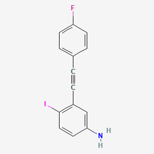 3-((4-Fluorophenyl)ethynyl)-4-iodoaniline