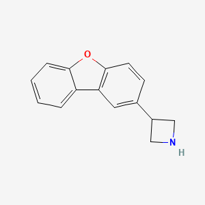 molecular formula C15H13NO B13701695 3-(Dibenzo[b,d]furan-2-yl)azetidine 