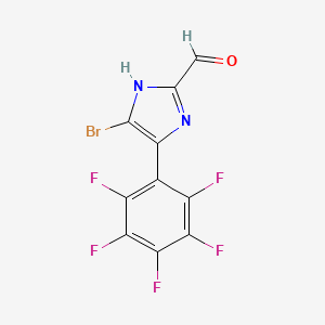 5-Bromo-4-(perfluorophenyl)imidazole-2-carbaldehyde