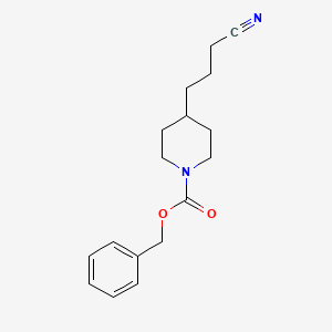 4-(1-Cbz-4-piperidyl)butanenitrile