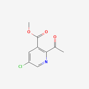 molecular formula C9H8ClNO3 B13701831 Methyl 2-Acetyl-5-chloronicotinate 