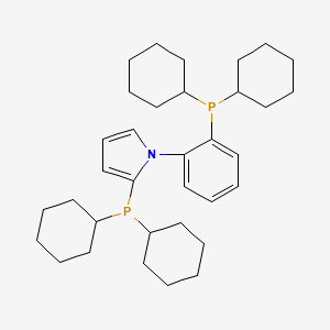 molecular formula C34H51NP2 B13701858 2-(Dicyclohexylphosphino)-1-[2-(dicyclohexylphosphino)phenyl]-1H-pyrrole 