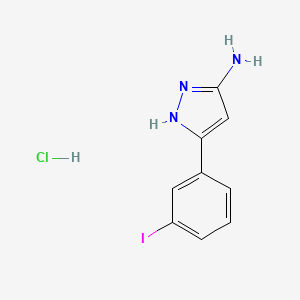 molecular formula C9H9ClIN3 B13701861 5-(3-Iodophenyl)-1H-pyrazol-3-amine hydrochloride 