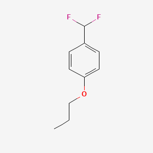 molecular formula C10H12F2O B13701897 1-(Difluoromethyl)-4-propoxybenzene 