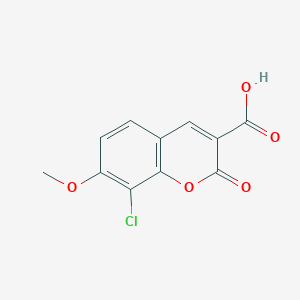 molecular formula C11H7ClO5 B13701941 8-Chloro-7-methoxy-2-oxo-2H-chromene-3-carboxylic Acid 