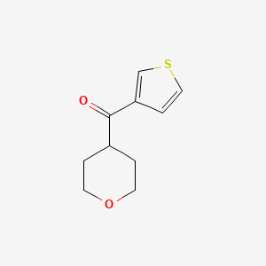 molecular formula C10H12O2S B1370199 (tetrahydro-2H-pyran-4-yl)(thiophen-3-yl)methanone 