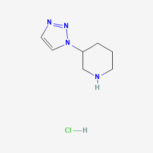 molecular formula C7H13ClN4 B1370201 3-(1H-1,2,3-triazol-1-yl)piperidine hydrochloride 