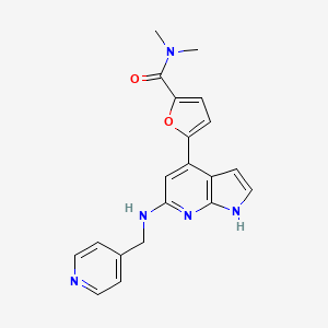 N,N-Dimethyl-5-[6-[(4-pyridylmethyl)amino]-7-azaindole-4-yl]furan-2-carboxamide