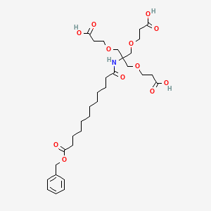 3-[3-(2-Carboxyethoxy)-2-(2-carboxyethoxymethyl)-2-[(12-oxo-12-phenylmethoxydodecanoyl)amino]propoxy]propanoic acid