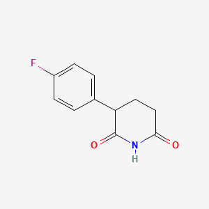 molecular formula C11H10FNO2 B13702066 3-(4-Fluorophenyl)piperidine-2,6-dione 