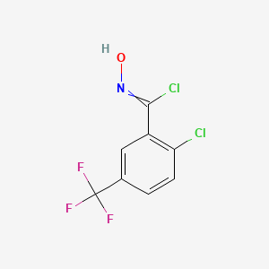 molecular formula C8H4Cl2F3NO B13702081 2-Chloro-N-hydroxy-5-(trifluoromethyl)benzimidoyl Chloride 