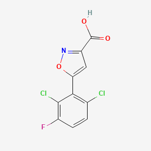 molecular formula C10H4Cl2FNO3 B13702090 5-(2,6-Dichloro-3-fluorophenyl)isoxazole-3-carboxylic Acid 