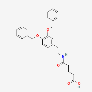 molecular formula C27H29NO5 B13702098 5-((3,4-Bis(benzyloxy)phenethyl)amino)-5-oxopentanoic acid 