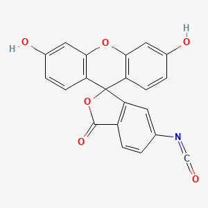 molecular formula C21H11NO6 B1370211 3',6'-Dihydroxy-5-isocyanatospiro[2-benzofuran-3,9'-xanthene]-1-one 