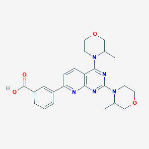 3-[2,4-bis[(3S)-3-methylmorpholin-4-yl]pyrido[2,3-d]pyrimidin-7-yl]benzoicacid