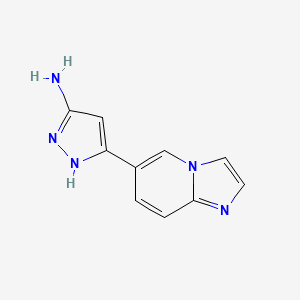 molecular formula C10H9N5 B13702136 3-Amino-5-(6-imidazo[1,2-a]pyridyl)pyrazole 