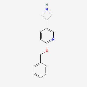 molecular formula C15H16N2O B13702139 5-(3-Azetidinyl)-2-(benzyloxy)pyridine 