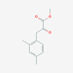 molecular formula C12H14O3 B13702146 Methyl 3-(2,4-dimethylphenyl)-2-oxopropanoate 