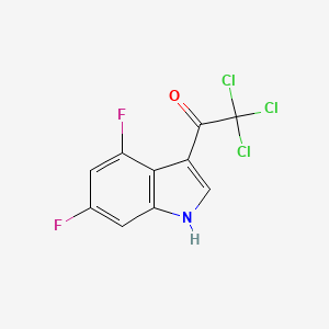 molecular formula C10H4Cl3F2NO B13702152 2,2,2-Trichloro-1-(4,6-difluoro-3-indolyl)ethanone 