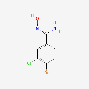 molecular formula C7H6BrClN2O B13702184 4-bromo-3-chloro-N'-hydroxybenzenecarboximidamide 